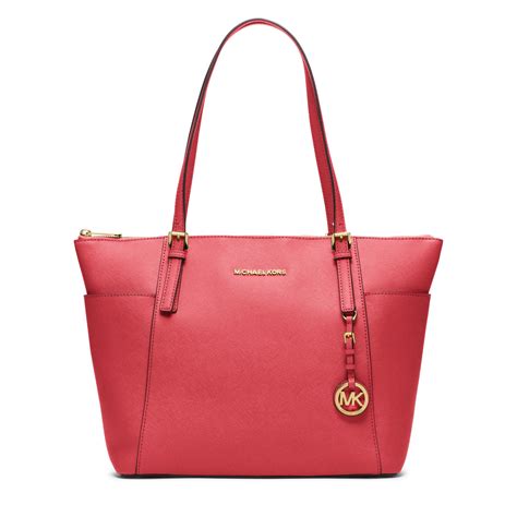 michael kors red jet set bag|Michael Kors jet set saffiano.